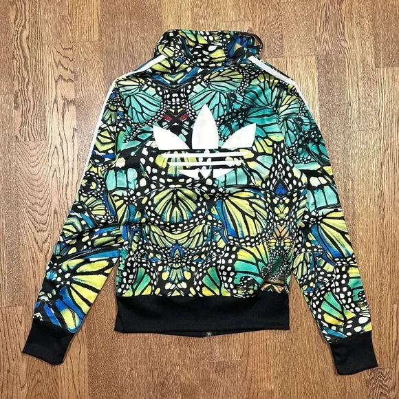 Adidas Farm Rio Firebird Butterfly All Over Print Trefoil Track Jacket Womens S - Picture 2 of 10